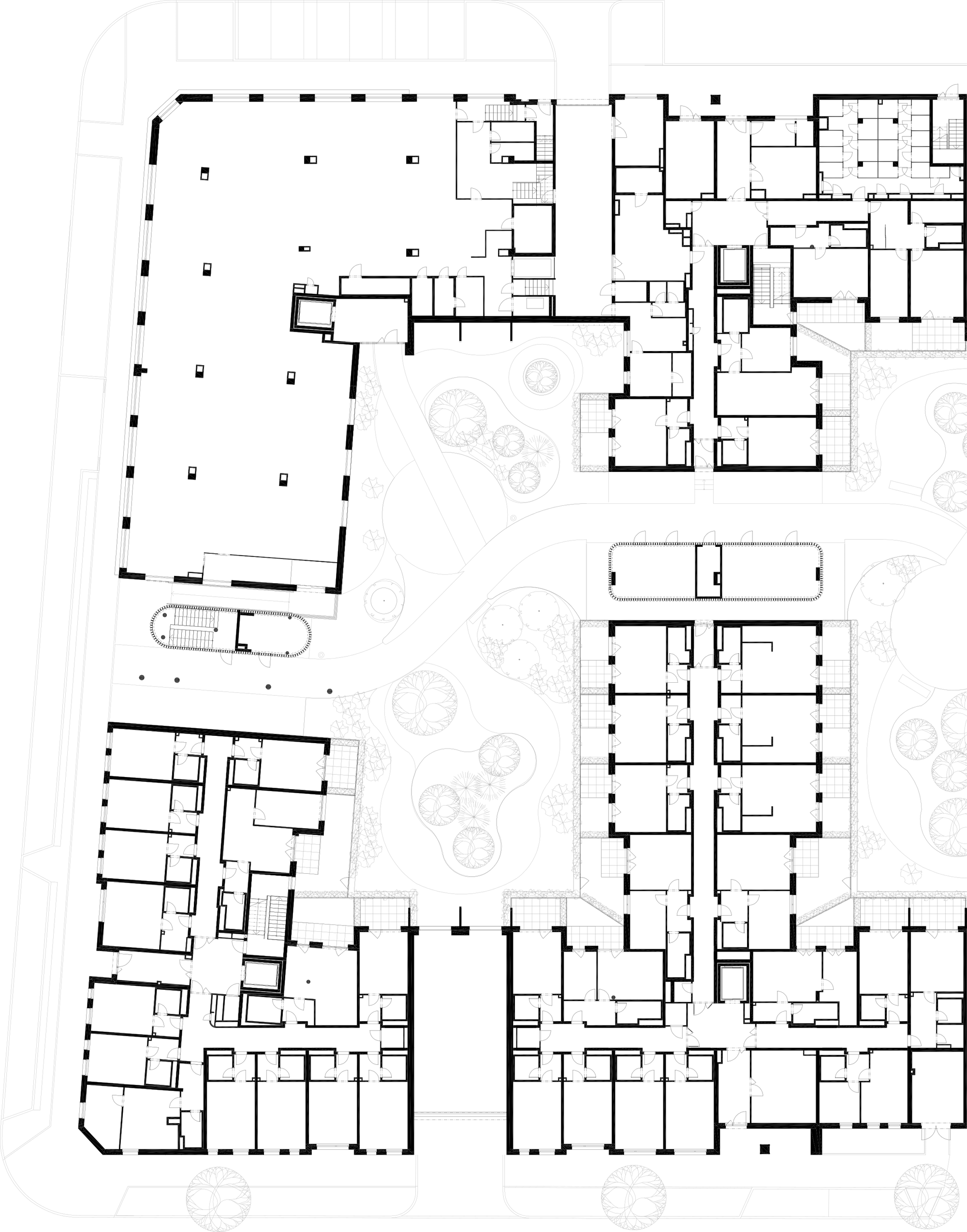 Umístění ateliéru 1.21 v půdorysu 1. NP